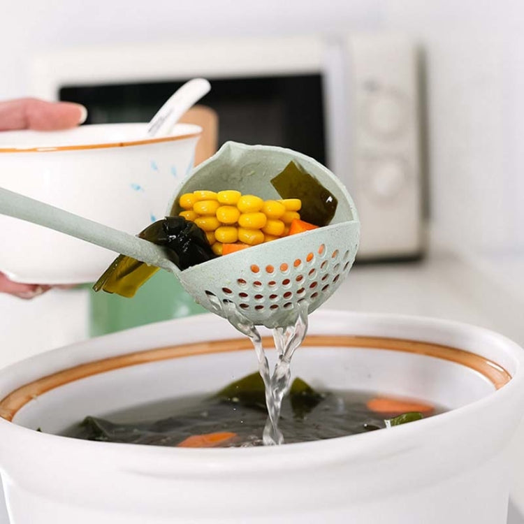 麦わらスープスプーン ざる二合一 環境に優しい食器 鍋用兼用スプーン ざる ストレーナー、ノルディックピンク、ノルディックグリーン、ノルディックブルー、ノルディックベージュ