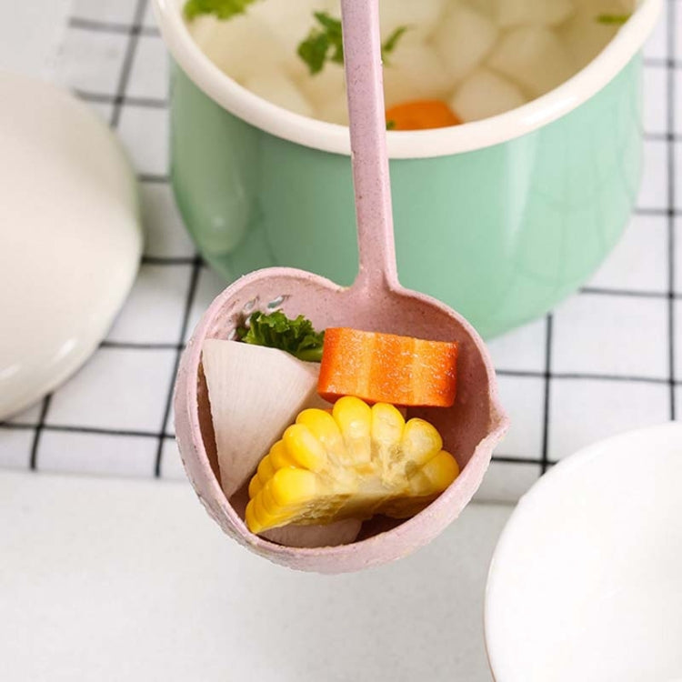 麦わらスープスプーン ざる二合一 環境に優しい食器 鍋用兼用スプーン ざる ストレーナー、ノルディックピンク、ノルディックグリーン、ノルディックブルー、ノルディックベージュ
