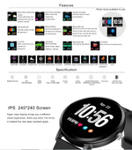 V11 スマートウォッチ リアルタイム心拍数 血圧モニター マルチスポーツモード 呼吸ライト スマートウォッチ Android iOS対応