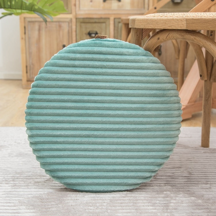 フランネル製 丸型クッション ダストカバー、サイズ：40x40cm、ウォーターグリーン、レザーピンク、コーヒーカラー、キャッシュ、ダークグレー、ライトグレー
