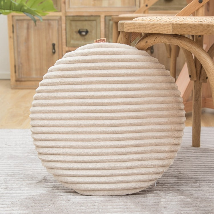 フランネル製 丸型クッション ダストカバー、サイズ：40x40cm、ウォーターグリーン、レザーピンク、コーヒーカラー、キャッシュ、ダークグレー、ライトグレー