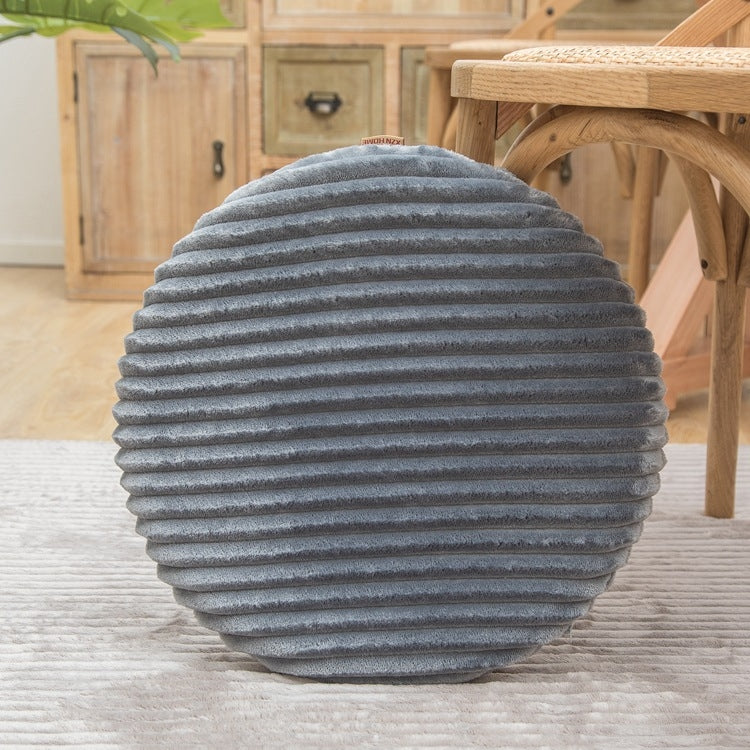 フランネル製 丸型クッション ダストカバー、サイズ：40x40cm、ウォーターグリーン、レザーピンク、コーヒーカラー、キャッシュ、ダークグレー、ライトグレー