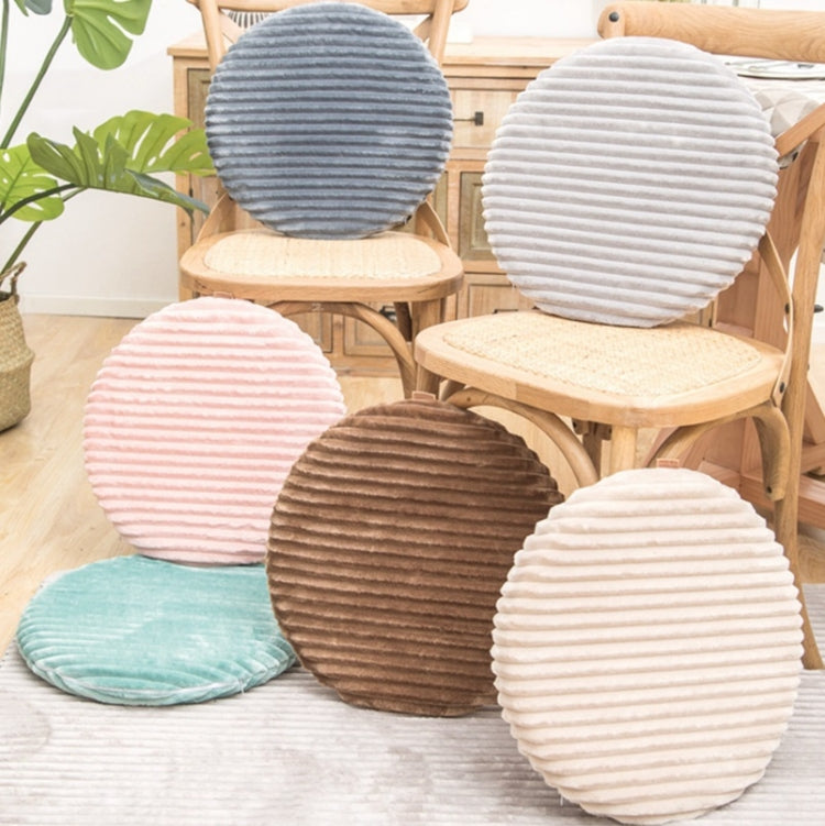 フランネル製 丸型クッション ダストカバー、サイズ：40x40cm、ウォーターグリーン、レザーピンク、コーヒーカラー、キャッシュ、ダークグレー、ライトグレー