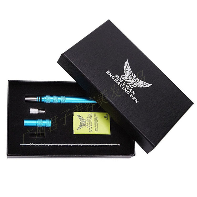 MM VWAN マジックヘアドレッシング アイブロウトリミング彫刻ペン スコアリングステンレス鋼カミソリ ゴールド、レッド、シルバー、ブルー