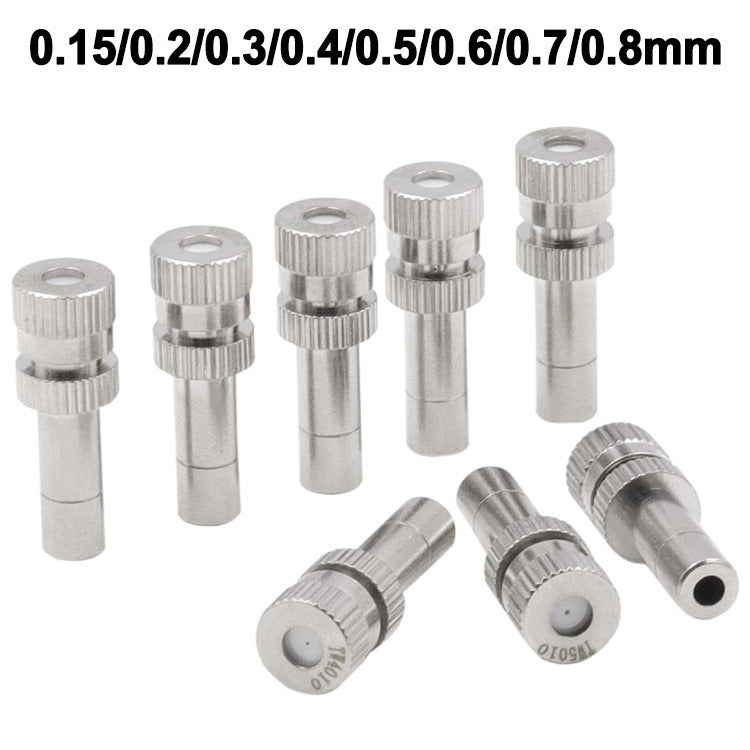 加湿・除塵冷却噴霧スプリンクラー クイックプラグ式フォグミストノズル、0.15mm、0.2mm、0.3mm、0.4mm、0.6mm、0.7mm、0.8mm