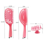 3-in-1 プラスチックカーリーヘアサロンコームセット 中空マッサージ蚊取りコーム、3-in-1 ピンク、3-in-1 グリーン、3-in-1 ブラック、3-in-1 ブルー