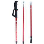 JUNGLELEOPARD 3-Section Straight Handle Aluminum Trekking Pole Multifunctional Walking Hand Crutches, Red#66-135cm, Blue#66-135cm, Black#66-135cm, Silver White#66-135cm