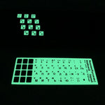 3枚セット 発光キーボードステッカー ノートパソコンデスクトップコンピュータキーボードステッカー、英語アラビア語、ロシア語黒文字、英語、イタリア語、ドイツ語、スペイン語、日本語、フランス語、韓国語、ヘブライ語、タイ語