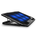 NUOXI H9ノートブックラジエーターコンピュータベースファンブラケットパッド、6ファンブラック