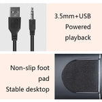 YEEZE A1 マルチメディア USB2.0 デスクトップスピーカー ミニコンピューターノートブックスピーカー、ホワイトブルー、ホワイトグリーン、ホワイトパープル、ホワイトオレンジ、ブラックブルー、ブラックグリーン、ブラックパープル、ブラックオレンジ、電気メッキブラックゴールド、電気メッキホワイト、電気メッキブラック