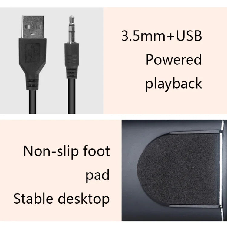 YEEZE A1 マルチメディア USB2.0 デスクトップスピーカー ミニコンピューターノートブックスピーカー、ホワイトブルー、ホワイトグリーン、ホワイトパープル、ホワイトオレンジ、ブラックブルー、ブラックグリーン、ブラックパープル、ブラックオレンジ、電気メッキブラックゴールド、電気メッキホワイト、電気メッキブラック