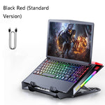 MC X500 ノートパソコン用ラジエーター 高さ調整ブラケット 冷却台 ブラックレッド標準版、シーブルー標準版