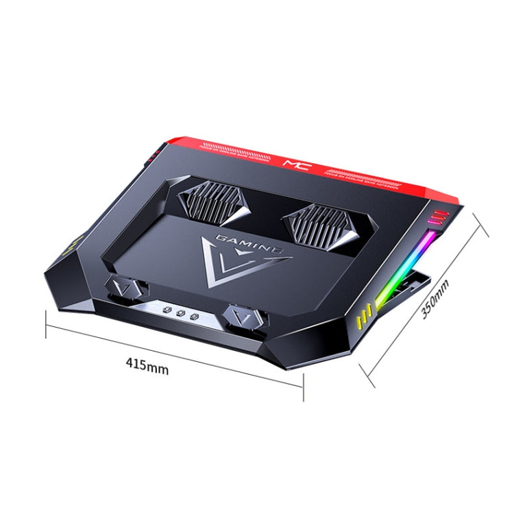 MC X500 ノートパソコン用ラジエーター 高さ調整ブラケット 冷却台 ブラックレッド標準版、シーブルー標準版