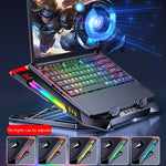 MC X500 ノートパソコン用ラジエーター 高さ調整ブラケット 冷却台 ブラックレッド標準版、シーブルー標準版