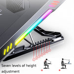 MC X500 ノートパソコン用ラジエーター 高さ調整ブラケット 冷却台 ブラックレッド標準版、シーブルー標準版