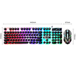 LIMEIDE GTX300 104キー レトロ丸型キーキャップ USB有線マウスキーボード、ケーブル長：1.4m、パンクシングルキーボードホワイト、パンクシングルキーボードブラック、パンクセットホワイト、パンクセットブラック
