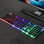 LIMEIDE GTX300 104キー レトロ丸型キーキャップ USB有線マウスキーボード、ケーブル長：1.4m、パンクシングルキーボードホワイト、パンクシングルキーボードブラック、パンクセットホワイト、パンクセットブラック