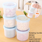 玉ねぎ生姜にんにく排水収納ボックス キッチン野菜用プラスチック収納ボックス 冷蔵庫密封収納ボックス ホワイト