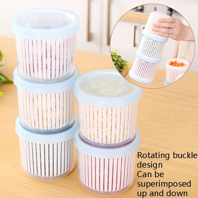 玉ねぎ生姜にんにく排水収納ボックス キッチン野菜用プラスチック収納ボックス 冷蔵庫密封収納ボックス ホワイト