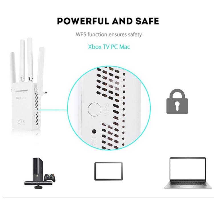 PIX-LINK LV-WR09 300Mbps WiFiレンジエクステンダーリピーターミニルーター、米国プラグ、EUプラグ、英国プラグ、オーストラリアプラグ