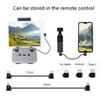 Sunnylife TY-X9304 DJI Mavic Air 2S / DJI FPV フライトグラス V2 / Mavic Mini2 / Osmo Pocket 2 用スマホ・タブレットケーブル、15cm Type-C to 8ピンケーブル、15cm Type-C to Micro USB ケーブル、15cm Type-C to Type-C ケーブル、30cm Type-C to 8ピンケーブル