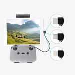 Sunnylife TY-X9304 DJI Mavic Air 2S / DJI FPV フライトグラス V2 / Mavic Mini2 / Osmo Pocket 2 用スマホ・タブレットケーブル、15cm Type-C to 8ピンケーブル、15cm Type-C to Micro USB ケーブル、15cm Type-C to Type-C ケーブル、30cm Type-C to 8ピンケーブル
