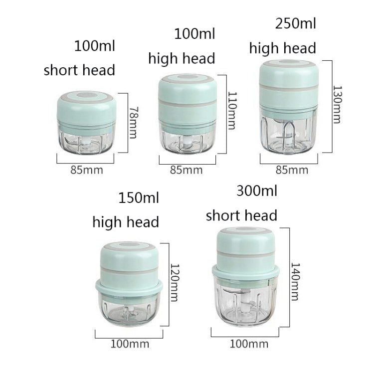 ZM-14家庭用ミニワイヤレス電動にんにく潰し器、ホワイト100ml、グリーン100ml、ピンク100ml、高カップホワイト250ml、高カップグリーン250ml、高カップピンク250ml、ホワイトガラス300ml、グリーンガラス300ml、ピンクガラス300ml、ホワイト高カップ250ml＋小カップ100ml