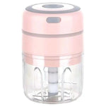 ZM-14家庭用ミニワイヤレス電動にんにく潰し器、ホワイト100ml、グリーン100ml、ピンク100ml、高カップホワイト250ml、高カップグリーン250ml、高カップピンク250ml、ホワイトガラス300ml、グリーンガラス300ml、ピンクガラス300ml、ホワイト高カップ250ml＋小カップ100ml