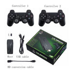 M8 ワイヤレス HDMI アーケードゲーム ホームテレビ ミニゲーム機 2つのゲームパッド付き、M8 32G（ワイヤレス）、M8 64G（ワイヤレス）