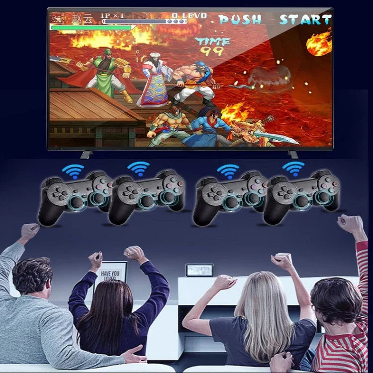 M8 ワイヤレス HDMI アーケードゲーム ホームテレビ ミニゲーム機 2つのゲームパッド付き、M8 32G（ワイヤレス）、M8 64G（ワイヤレス）