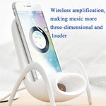 WC001 Magnaphon ワイヤレス充電器 iPhoneおよびその他Androidフォン用、ホワイト、ブラック