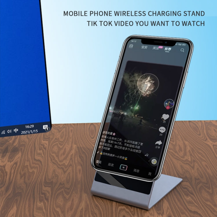 Y13 15W 磁気ワイヤレスモバイルフォンホルダー充電器 iPhone用、ブラック、シルバー
