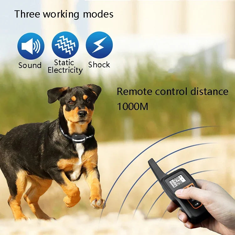 PaiPaitek PD529-3 リモートコントロール犬用トレーニングデバイス 音声制御 吠え止め 電子首輪 犬用トレーニングデバイス、PD529-3