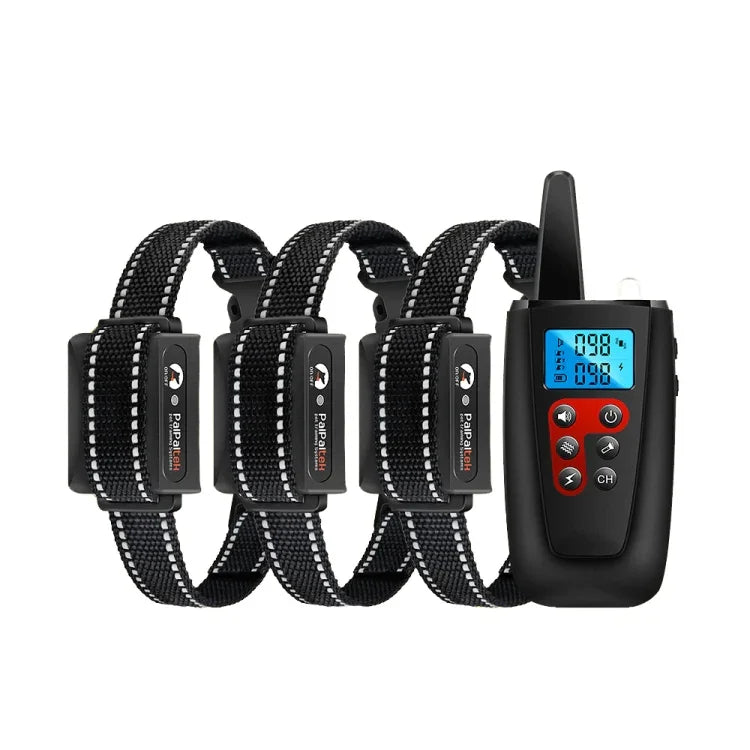 PaiPaitek PD526-3 吠え防止デバイス 犬用電気ショック首輪 トレーニング犬用リモートコントロール ペットトレーニング機器、PD526-3