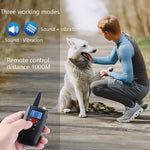 PaiPaitek PD526V-2 1イン2 100段階音声振動リモートコントロール トレーニング犬用デバイス 吠え防止デバイス 電子リモートコントロール首輪、PD526V-2