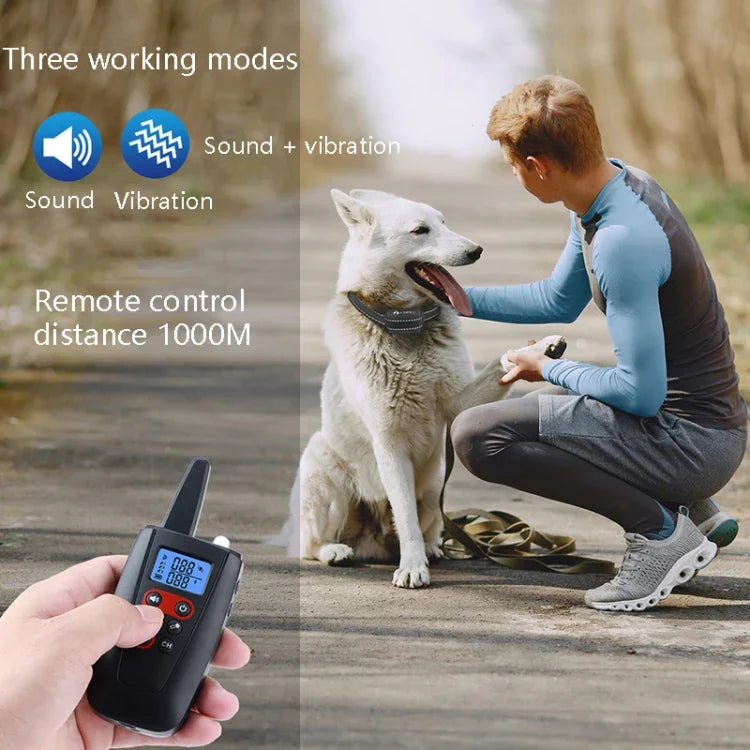 PaiPaitek PD526V-2 1イン2 100段階音声振動リモートコントロール トレーニング犬用デバイス 吠え防止デバイス 電子リモートコントロール首輪、PD526V-2