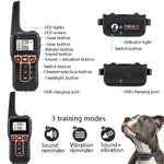 PaiPaitek PD529V-1 トレーニング犬用 吠え防止デバイス 振動首輪 1000Mリモートコントロール距離 ペットトレーニング用品、PD529V-1