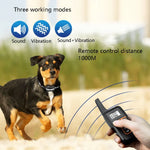 PaiPaitek PD529V-1 トレーニング犬用 吠え防止デバイス 振動首輪 1000Mリモートコントロール距離 ペットトレーニング用品、PD529V-1