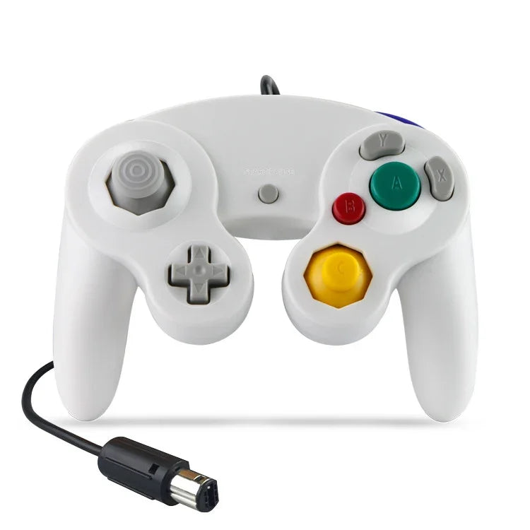 2個セット シングルポイント振動コントローラー 有線ゲームコントローラー Nintendo NGC / Wii用、ホワイト、ピンク、イエロー、レッド、パープル、グリーン、ブルー、ブラック、シルバー、オレンジ