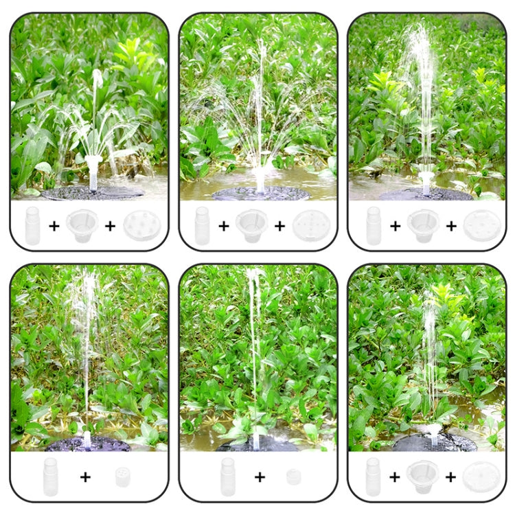 カラフルランプ付きバッテリー式ソーラーファウンテン 浮遊型景観噴水、カラフルランプ噴水