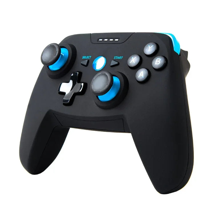 CX-X1 2.4GHz + Bluetooth 4.0 ワイヤレスゲームコントローラーハンドル Android / iOS / PC / PS3対応、シングルハンドル（ブルー）、ハンドル＋ブラケット（ブルー）、ハンドル＋ブラケット＋レシーバー（ブルー）