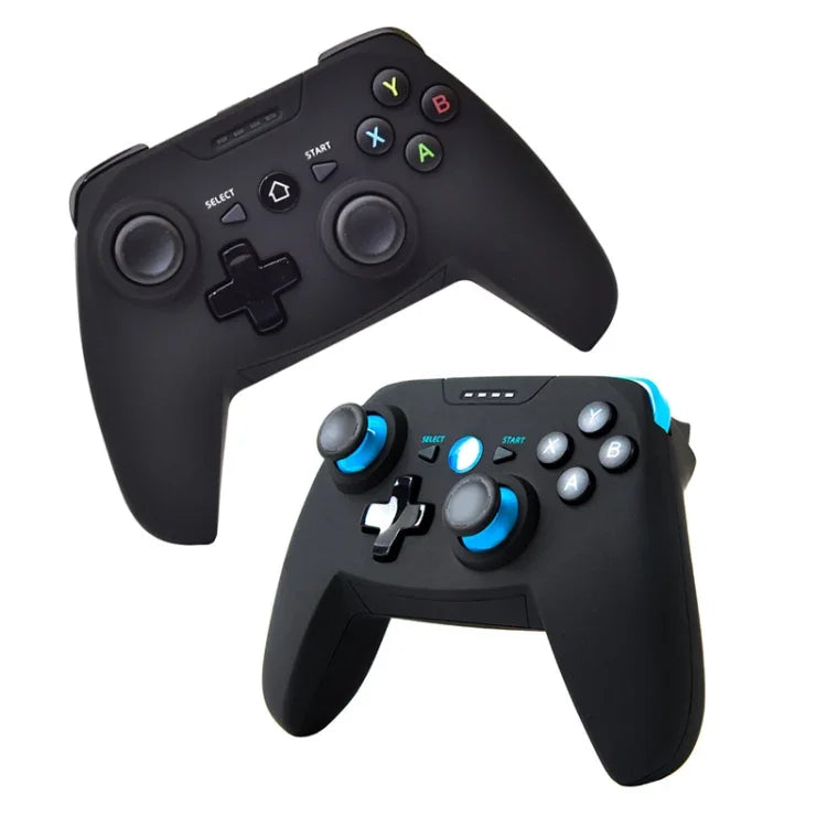 CX-X1 2.4GHz + Bluetooth 4.0 ワイヤレスゲームコントローラーハンドル Android / iOS / PC / PS3対応、シングルハンドル（ブルー）、ハンドル＋ブラケット（ブルー）、ハンドル＋ブラケット＋レシーバー（ブルー）