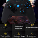 CX-X1 2.4GHz + Bluetooth 4.0 ワイヤレスゲームコントローラーハンドル Android / iOS / PC / PS3対応、シングルハンドル（ブルー）、ハンドル＋ブラケット（ブルー）、ハンドル＋ブラケット＋レシーバー（ブルー）