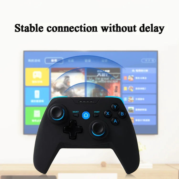 CX-X1 2.4GHz + Bluetooth 4.0 ワイヤレスゲームコントローラーハンドル Android / iOS / PC / PS3対応、シングルハンドル（ブルー）、ハンドル＋ブラケット（ブルー）、ハンドル＋ブラケット＋レシーバー（ブルー）
