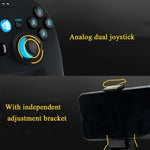 CX-X1 2.4GHz + Bluetooth 4.0 ワイヤレスゲームコントローラーハンドル Android / iOS / PC / PS3対応、シングルハンドル（ブルー）、ハンドル＋ブラケット（ブルー）、ハンドル＋ブラケット＋レシーバー（ブルー）