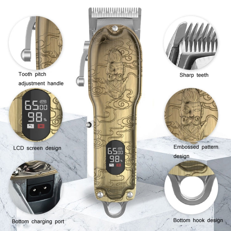 RESUXI レトロ ピアジェ ヘアクリッパー LCDデジタルディスプレイ 高出力ヘアクリッパー、JM-106 EUプラグ