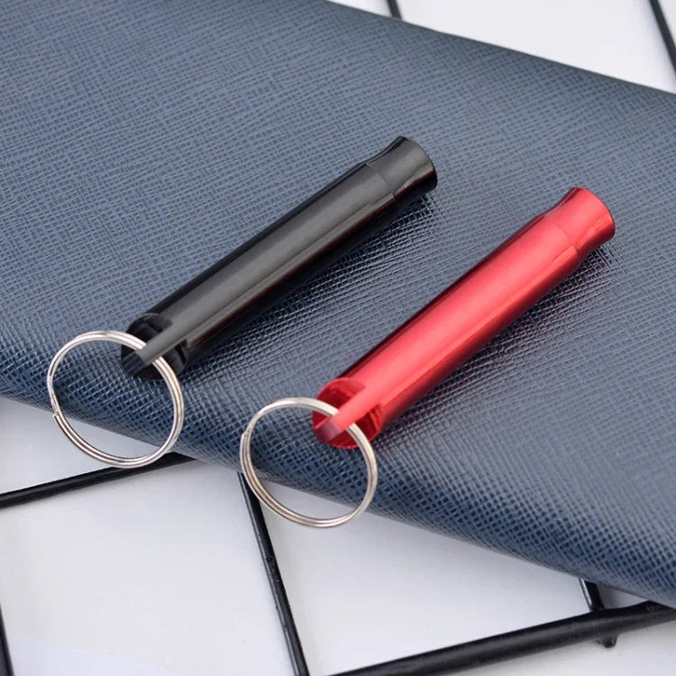 6 PCS Multifunctional Whistle Keychain Men Keyring Pendant, Red Whistle, Black Whistle