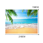 2.1m X 1.5m ヤシの木 海景撮影用布