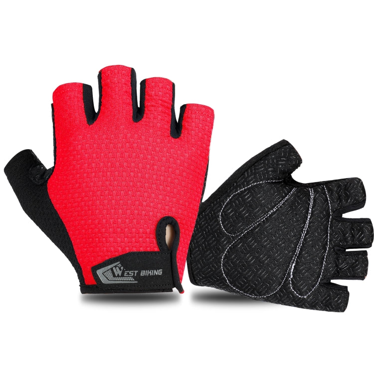 WEST BIKING YP0211218 サイクリング用通気性ショートグローブ 滑り止めハーフフィンガーグローブ, M, L, XL, 2XL