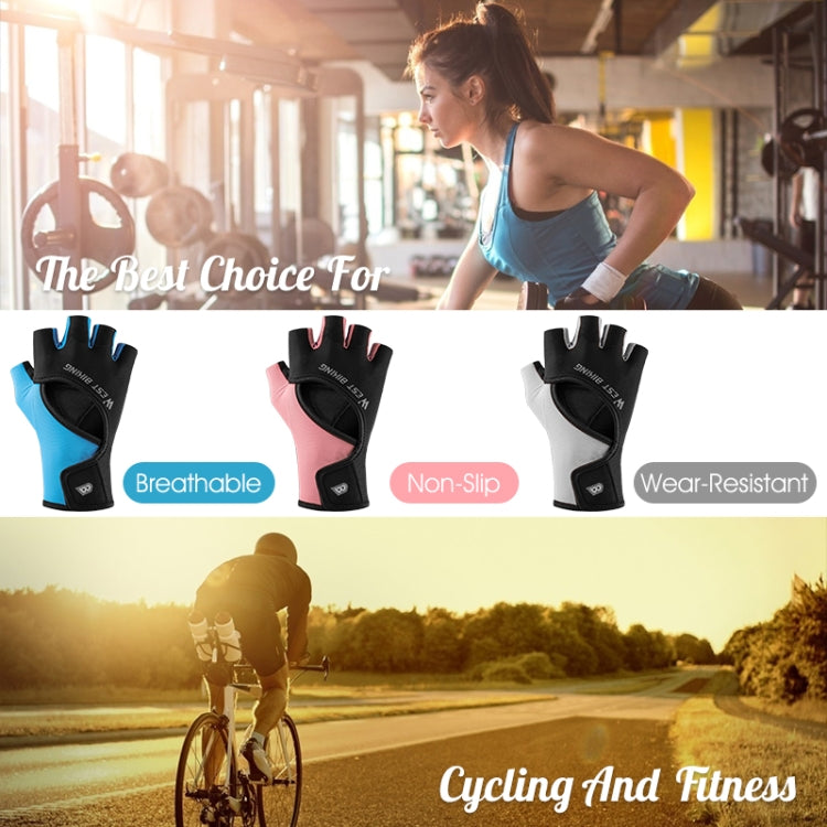 WEST BIKING YP0211217 サイクリング用通気性シリコンパームグローブ フィットネストレーニング手首ガードスポーツグローブ, M, L, XL